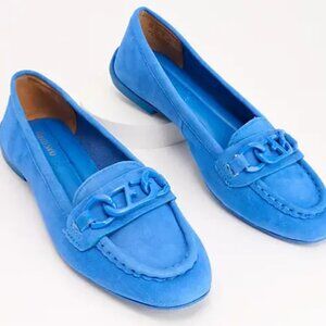 SALE!  new Franco Sarto  Suede Slip-on Chain Loafers  Flats